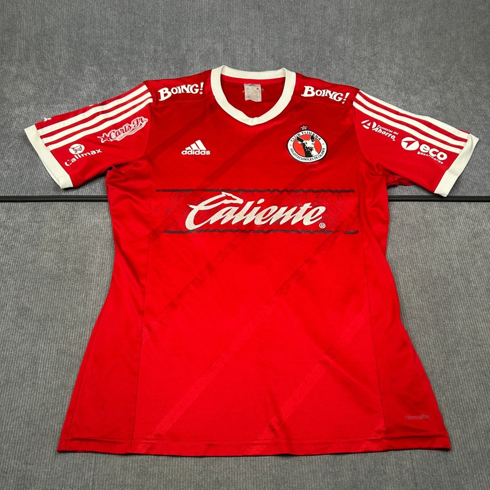 Adidas Club Tijuana Xolos Soccer Jersey Red Saul 18 Climalite Mens Medium Y2k